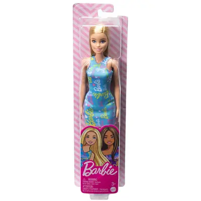 PAPUSA BARBIE BLONDA CU ROCHITA ALBASTRA VIVMTGBK92_HGM59