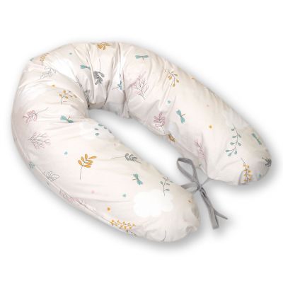 Perna Pentru Gravide Si Alaptare, Husa Detasabila Din Bumbac 100% Si Umplutura Antialergica Babysoft  , Airy Bej, Amy Pjb80298