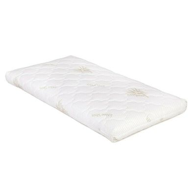 Saltea ortopedica pentru patut YappyMemory II din sisal, cocos si spuma de memorie, Cu husa cu Aloe vera, YappyKids, 120x60x9 cm, Alb BYNYappyMemory_II_120x60