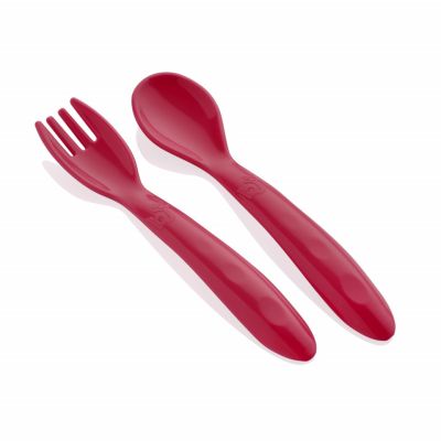 Set lingurita si furculita BabyJem (Culoare: Roz) JEMbj_4956