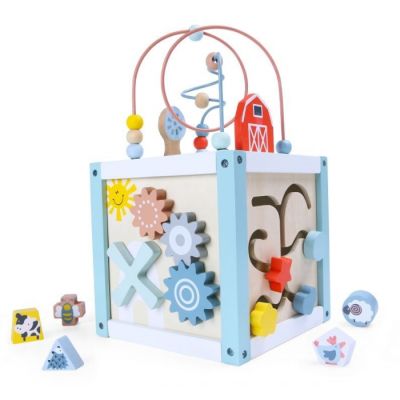 Cub educational din lemn 1020 ecotoys edeedi1020