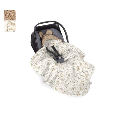 Paturica Universala Pentru Scoica Auto Bumbac   Catifea ,   Boho Bej Pjb489139