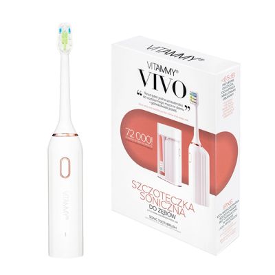 Periuta de dinti electrica VITAMMY Vivo, model premium, 72000 vibratii/min, 3 moduri de periaj,... BITvivoalb