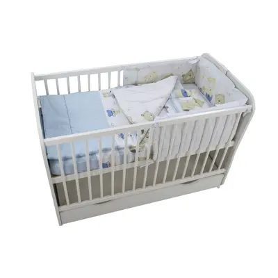 Lenjerie MyKids Teddy Play Blue M1 4 Piese 140x70 00070227