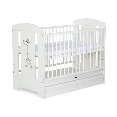 Patut copii lemn Cu Sertar SAFARI GIRAFFE Alb 00005628