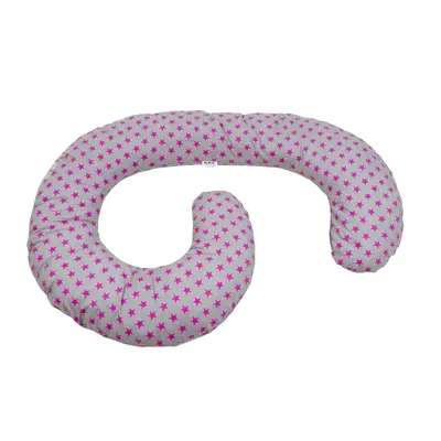 Perna De Alaptare Multifunctionala MyKids Stelute Grey-Pink 00070053