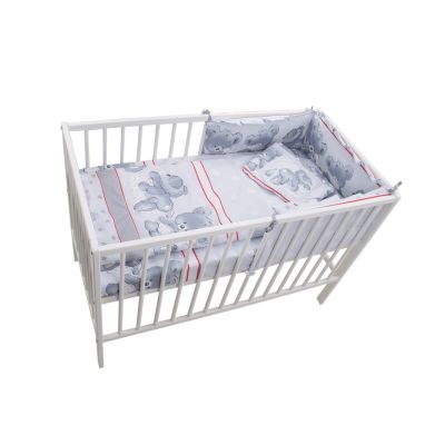 Lenjerie MyKids Teddy Hug Gri M1 4 Piese 120x60 00008822