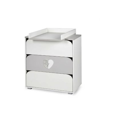 Comoda copii Klups Nel Heart Alb Gri 00080355