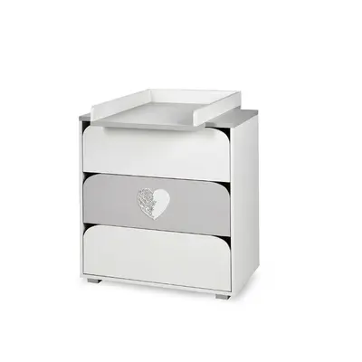 Comoda copii Klups Nel Heart Alb Gri 00080355