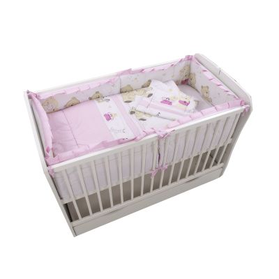 Lenjerie MyKids Teddy Play Pink M1 4+1 Piese 120x60 00070072