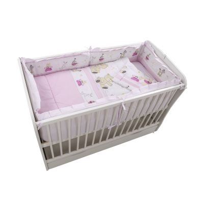 Lenjerie MyKids Teddy Play Pink M2 4+1 Piese 120x60 00070045