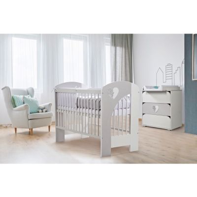 Mobilier Camera copii Si Bebelusi KLUPS NEL HEART Alb Gri 00080123