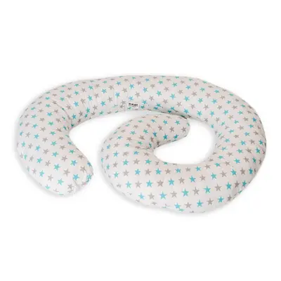 Perna De Alaptare Multifunctionala MyKids Stelute Alb-Grey-Blue 00080636