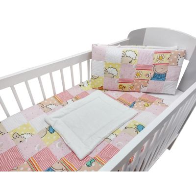 Lenjerie MyKids Mini Patratel Multicolor Girl 4 Piese 120x60 00086112