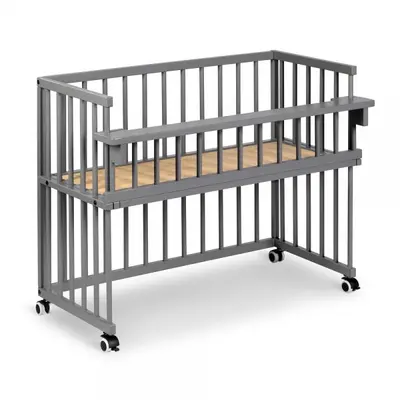 Patut copii lemn Klups Piccolino Grafit 90x40 cm 00081727