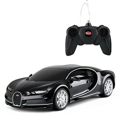 MASINA CU TELECOMANDA BUGATTI CHIRON NEGRU CU SCARA 1 LA 24 VIVRas76100_Negru