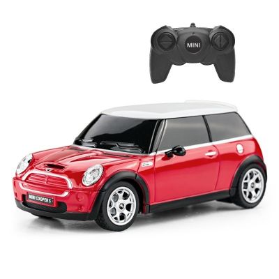 MASINA CU TELECOMANDA MINI COOPER ROSIE CU SCARA 1 LA 24 VIVRas15000_Rosu