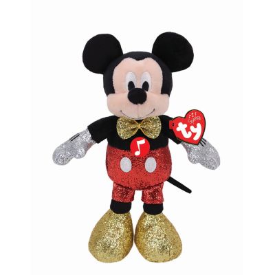 PLUS TY 20CM BEANIE BABIES DISNEY MICKEY CU SCLIPICI SI SUNETE VIVTY41265