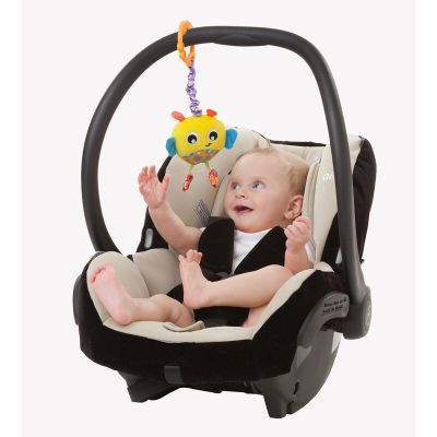 Jucarie cu vibratii pentru carucior, scoica auto si patut, Wiggling Bertie Bee, 23 cm, Playgro BYN730621