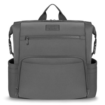 Lionelo - Rucsac pentru mamici, Cu 12 compartimente si salteluta de schimbat, Cu prindere universala de carucior, Impermeabila, 36 x 36 x 23 cm, Gri BYNLO-CUBE_GREY