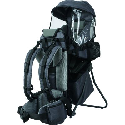 Rucsac pentru transportul copiilor, Cu acoperis, Cu multiple compartimente, Mount, FreeON, 87.5 x 38 x 77 cm, Grey BYN44367