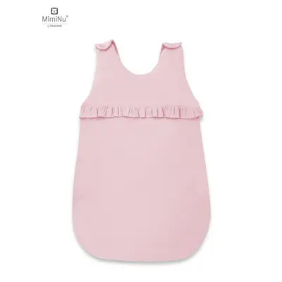 MimiNu - Sac de dormit pentru bebelusi, De iarna, Cu volanase, Din bumbac, Cu fermoar lateral, Cu capse pe umar, 70 cm, 0 &ndash; 6 luni, 2.5 Tog, Colectia Royal, Powder Pink BYN6426972012676