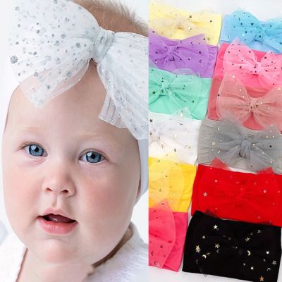 Bentita lata cu fundita din tulle cu stelute aplicata MDx-220102-R20