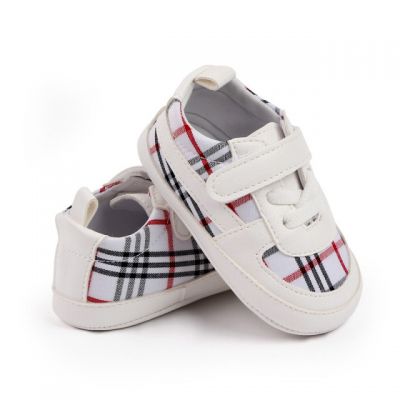 Pantofiori albi in carouri pentru baietei LID2772-1-p15