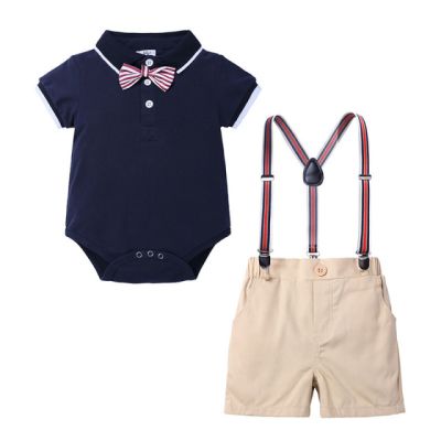 Costum elegant cu body bleumarine tip polo ADZFT-B463-1-DE3