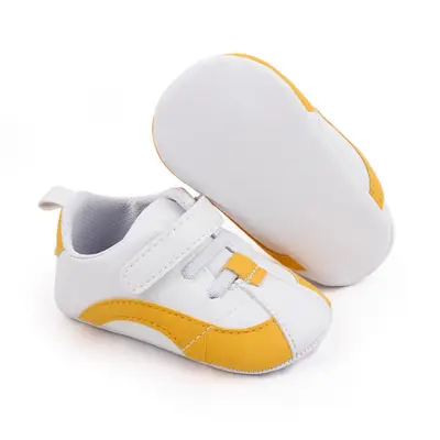 Adidasi albi cu galben cu sireturi si bareta cu arici (marime disponibila: 3-6 luni (marimea 18 incaltaminte)) libb222-2-p22.3-6 luni (marimea 18 incaltaminte)