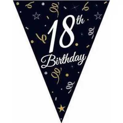 Ghirlanda de stegulete din hartie 18 ani 270cm JUBHB-GP-GF18