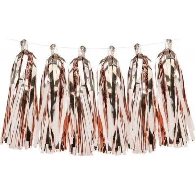Ghirlanda franjuri pentru decorat roz auriu JUBHB-TG1-019R