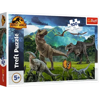 PUZZLE TREFL 100 PIESE JURASSIC WORLD LUMEA DINOZAURILOR VIV16441