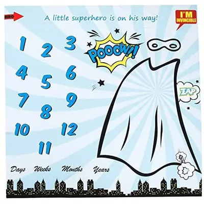 Paturica Milestone plusata pentru fotografii memorabile SUPER EROU JEMdrl274-2