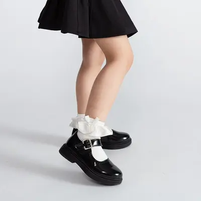 Sosete cu volan si fundita (Culoare: Maro, Varsta: 6 ani - 8 ani) JEMdrl-sos2-12