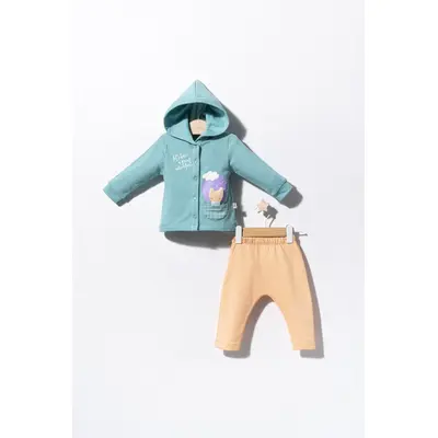 Set de trening Cats pentru bebelusi, Tongs baby (Marime: 12-18 Luni, Culoare: Turcoaz) JEMtgs_2914_5