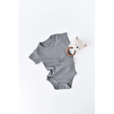 Body din bumbac organic Gri (Marime: 3-6 Luni) JEMBC-CSY5784-3