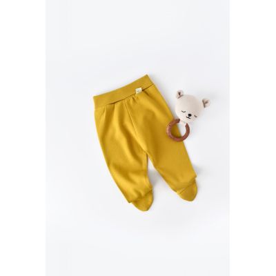 Pantaloni cu Botosei - Bumbac organic Galben (Marime: 3-6 Luni) JEMBC-CSY5607-3