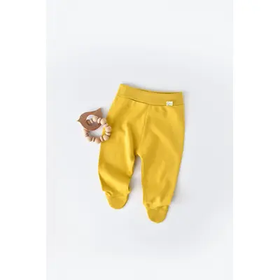 Pantaloni cu Botosei - Bumbac organic Galben pal (Marime: 6-9 luni) JEMBC-CSY5612-6