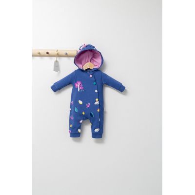 Salopeta cu gluga pentru bebelusi Colorful autum, Tongs baby (Culoare: Gri, Marime: 6-9 luni) JEMtgs_4430_6