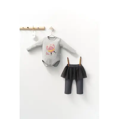Set 2 piese cu body si pantalonasi cu tulle pentru fetite Monster, Tongs baby (Culoare: Roz, Marime: 18-24 Luni) JEMtgs_4412_6