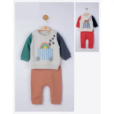 Set de 2 piese de trening Choo Choo pentru bebelusi, Tongs baby (Culoare: Rosu, Marime: 6-9 luni) JEMtgs_4073_7