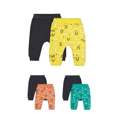 Set de 2 perechi de pantaloni Litere pentru bebelusi, Tongs baby (Culoare: Verde, Marime: 3-6 Luni) JEMtgs_3194_1
