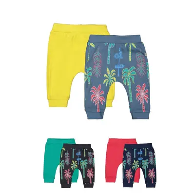 Set de 2 perechi de pantaloni Palmieri pentru bebelusi, Tongs baby (Culoare: Rosu, Marime: 3-6 Luni) JEMtgs_3188_5