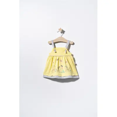 Rochita de vara cu pisicute pentru fetite, Tongs baby (Culoare: Galben, Marime: 0-3 Luni) JEMtgs_2557_1