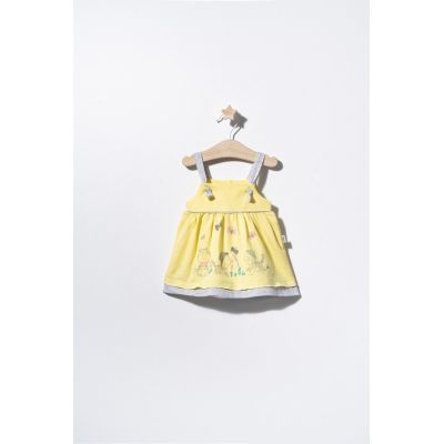 Rochita de vara cu pisicute pentru fetite, Tongs baby (Culoare: Galben, Marime: 3-6 Luni) JEMtgs_2557_2