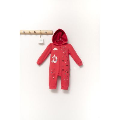 Salopeta pentru bebelusi Scufita rosie, Tongs baby (Culoare: Turcoaz, Marime: 6-9 luni) JEMtgs_4361_3