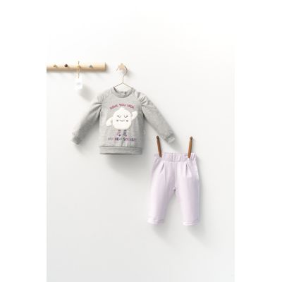 Set de 2 piese de trening Monster pentru bebelusi, Tongs baby (Culoare: Mov, Marime: 9-12 luni) JEMtgs_4413_4