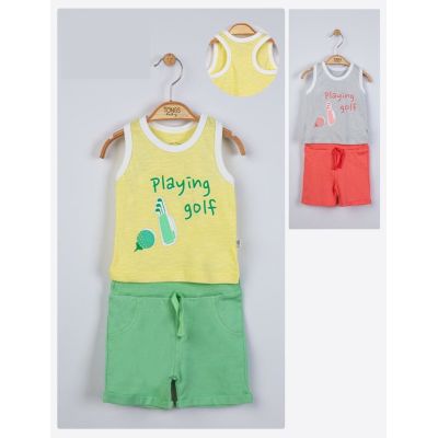 Compleu 2 piese Playing golf pentru baietei, Tongs baby (Culoare: Gri, Marime: 12-18 Luni) JEMtgs_4124_1