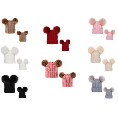 Set caciuli mama copil (Culoare: Crem) JEMdrl1150c